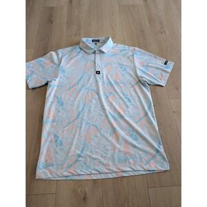 Bad Birdie Blue and Pink Polo Shirt